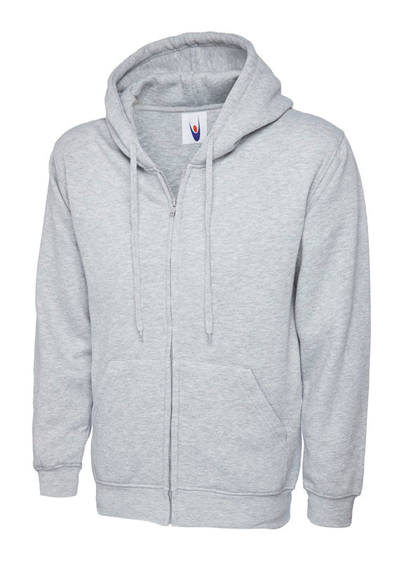 Heather Grey full zip hoodie 